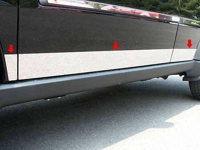 DODGE NITRO 4dr QAA Stainless 6pcs Rocker Panel Trim TH47940