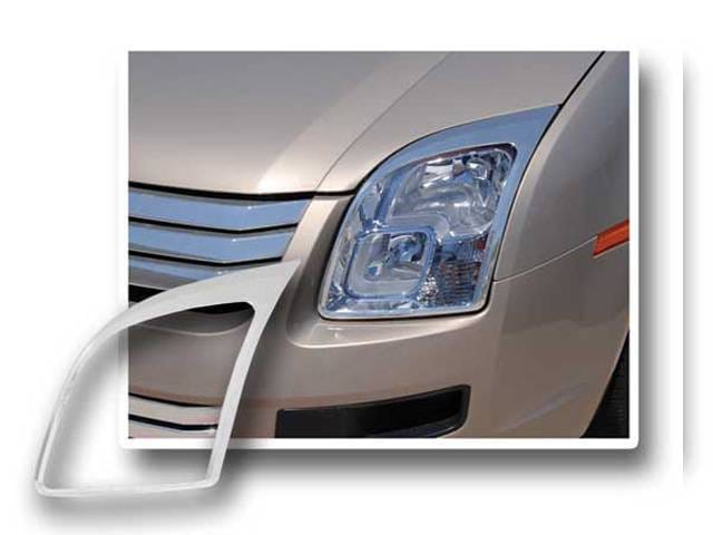 FORD FUSION 4dr QAA Chrome ABS plastic 2pcs Headlight Bezel HLB47390