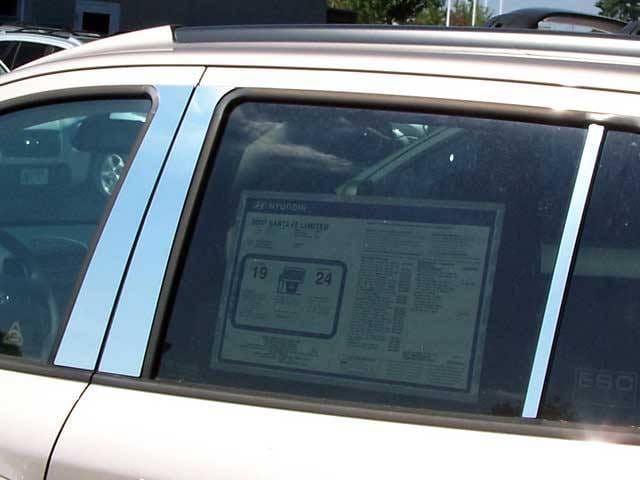 Fits Hyundai SANTA FE 4dr QAA Stainless 6pcs Pillar Trim PP27336