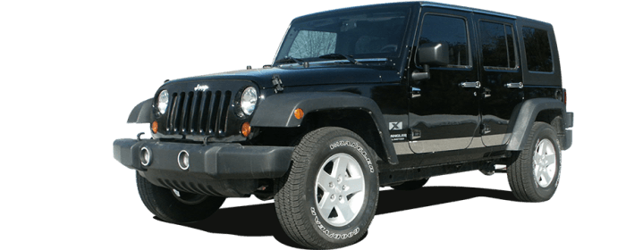 JEEP WRANGLER JK 4dr QAA Stainless 8pcs Pillar Trim PP47087 thumbnail 2