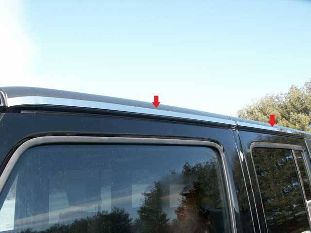 JEEP WRANGLER JK 4dr QAA Stainless 4pcs Roof Insert RI47085