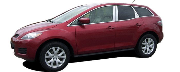 MAZDA CX-7 4dr QAA Stainless 8pcs Pillar Trim PP27722 thumbnail 2