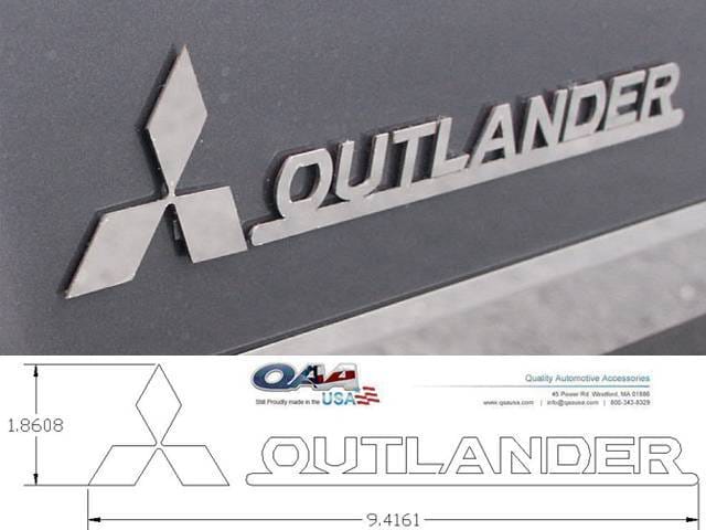 MITSUBISHI OUTLANDER 4dr QAA Stainless 4pcs Graphic/Logo/emblem SGR27010