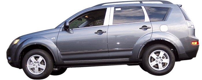MITSUBISHI OUTLANDER 4dr QAA Stainless 4pcs Graphic/Logo/emblem SGR27010 thumbnail 2