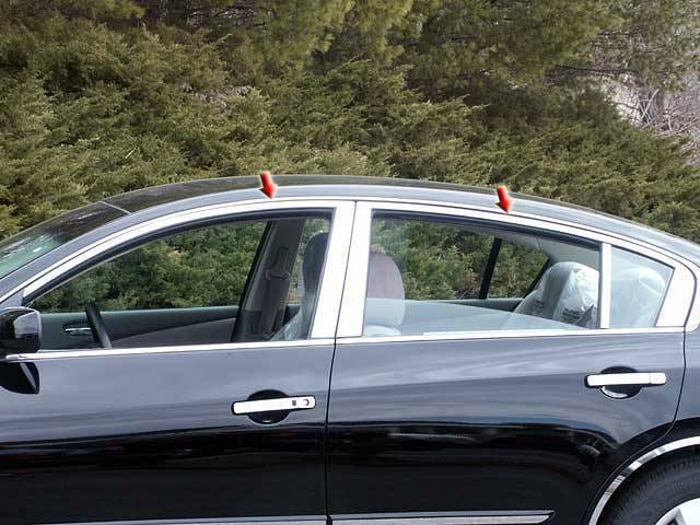 Fits Nissan ALTIMA 4dr QAA Stainless 4pcs Window Accent Package WP27552
