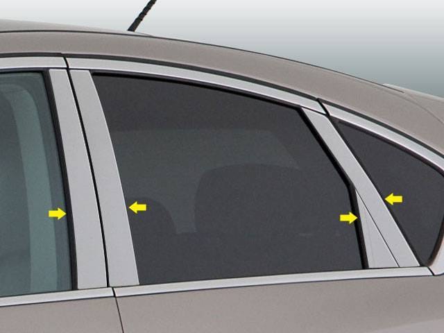 Fits Infiniti EX 4dr QAA Stainless 8pcs Pillar Trim PP28042