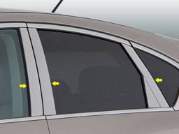 Fits Infiniti EX 4dr QAA Stainless 6pcs Pillar Trim PP28041
