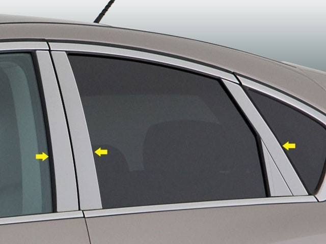 Fits Infiniti EX 4dr QAA Stainless 6pcs Pillar Trim PP28041