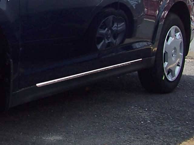 Fits Nissan VERSA 4dr QAA Stainless 2pcs Rocker Panel Trim TH28530
