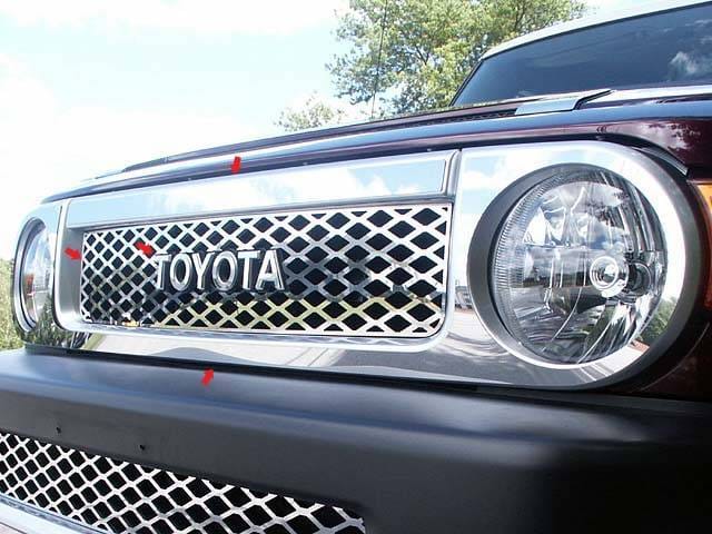 TOYOTA FJ CRUISER 4dr QAA Stainless 9pcs Grille Accent SG27140
