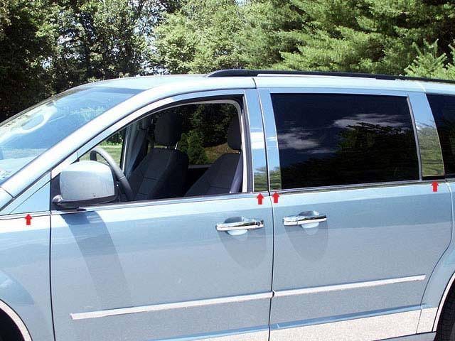 VOLKSWAGEN ROUTAN 4dr QAA Stainless 8pcs Pillar Trim PP48897 thumbnail 5
