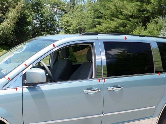 DODGE GRAND CARAVAN 4dr QAA Stainless 16pcs Window Accent Package WP48895 thumbnail 3