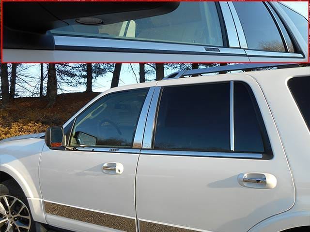 FORD EXPEDITION 4dr QAA Stainless 4pcs Window Sill Accent WS55383