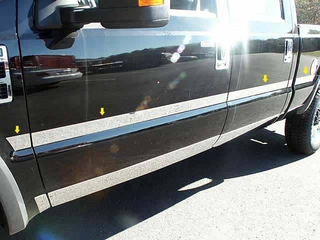 F-250/F-350 SUPER DUTY Crew Cab, Short Bed QAA 10pc Molding Insert MI48323