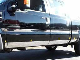 F-250/F-350 SUPER DUTY 4dr QAA Stainless 10pcs Rocker Panel Trim TH48321