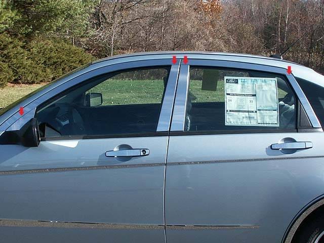 FORD FOCUS 4dr QAA Stainless 8pcs Pillar Trim PP48347