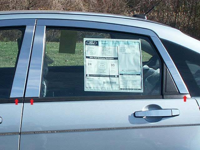 FORD FOCUS 4dr QAA Stainless 6pcs Pillar Trim PP48346