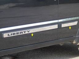 JEEP LIBERTY 4dr QAA Stainless 4pcs Molding Insert MI48070