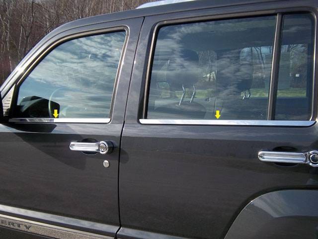JEEP LIBERTY 4dr QAA Stainless 4pcs Window Sill Accent WS48070