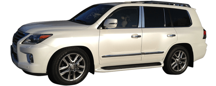 LEXUS LX570 4dr QAA Stainless 4pcs Pillar Trim PP28120 thumbnail 2