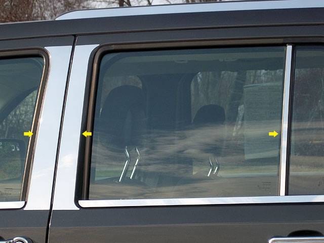 JEEP LIBERTY 4dr QAA Stainless 6pcs Pillar Trim PP48071