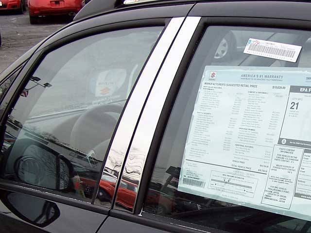 SUZUKI SX4 4dr QAA Stainless 4pcs Pillar Trim PP29875