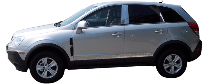 SATURN VUE 4dr QAA Stainless 6pcs Pillar Trim PP48441 thumbnail 2