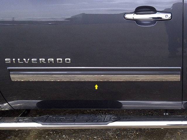 CHEVROLET SILVERADO 2dr QAA Stainless 2pcs Rocker Panel Trim TH49181