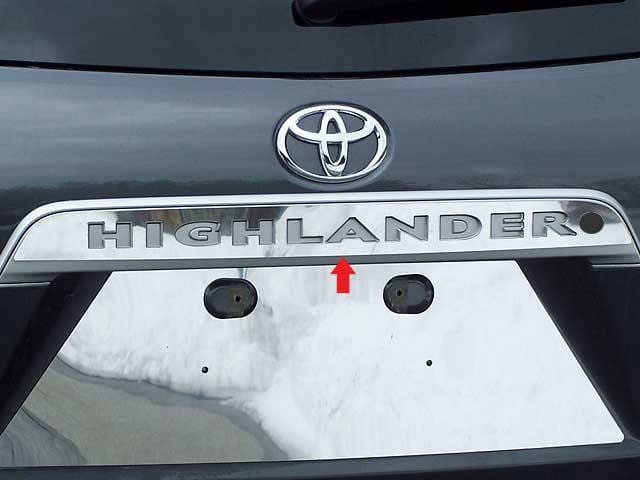 TOYOTA HIGHLANDER 4dr QAA Stainless 1pcs License Plate Bar Accent LB28111