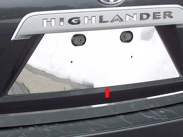 TOYOTA HIGHLANDER 4dr QAA Stainless 1pcs License Plate Bezel LP28110
