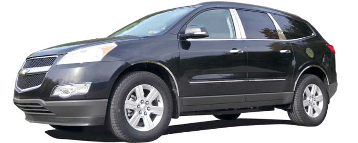 CHEVROLET TRAVERSE 4dr QAA Stainless 4pcs Rocker Panel Trim TH49165 thumbnail 2