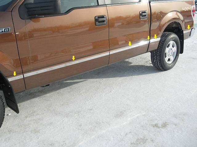 F-150 Crew Cab, 5.5' Bed, NO Flares QAA Stainless Molding Insert MI49316