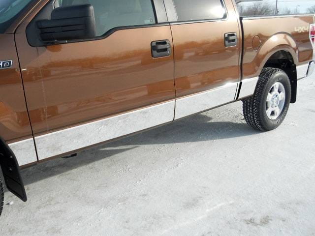 FORD F-150 4dr QAA Stainless 12pcs Rocker Panel Trim TH49305