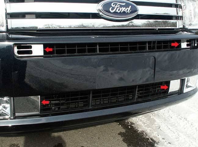 FORD FLEX 4dr QAA Stainless 4pcs Front Vent Accent FV49340