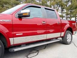 FORD F-150 4dr QAA Stainless 12pcs Rocker Panel Trim TH49306