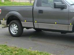 FORD F-150 2dr QAA Stainless 10pcs Rocker Panel Trim TH49308