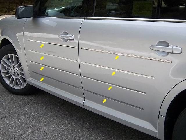 FORD FLEX 4dr QAA Stainless 16pcs Side Accent Trim AT49340