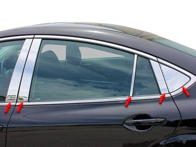 MAZDA MAZDA6 4dr QAA Stainless 10pcs Pillar Trim PP29763