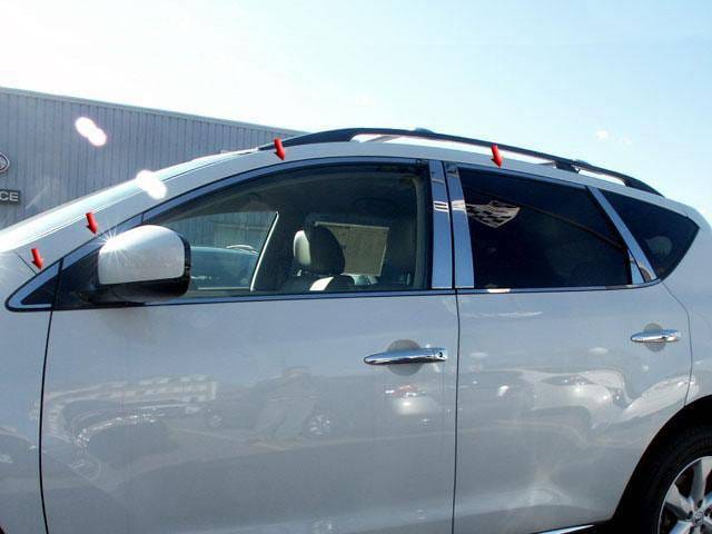 Fits Nissan MURANO 4dr QAA Stainless 8pcs Window Accent Package WP29591
