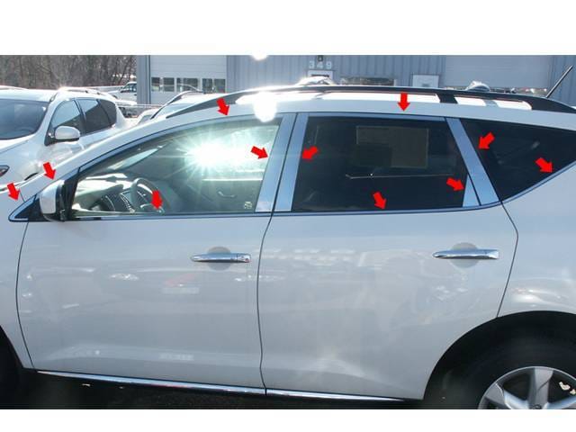 Fits Nissan MURANO 4dr QAA Stainless 22pcs Window Accent Package WP29590