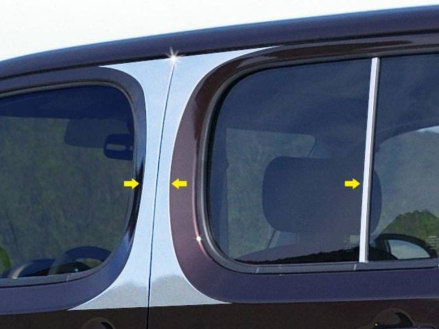 Fits Nissan CUBE 4dr QAA Stainless 6pcs Pillar Trim PP29561