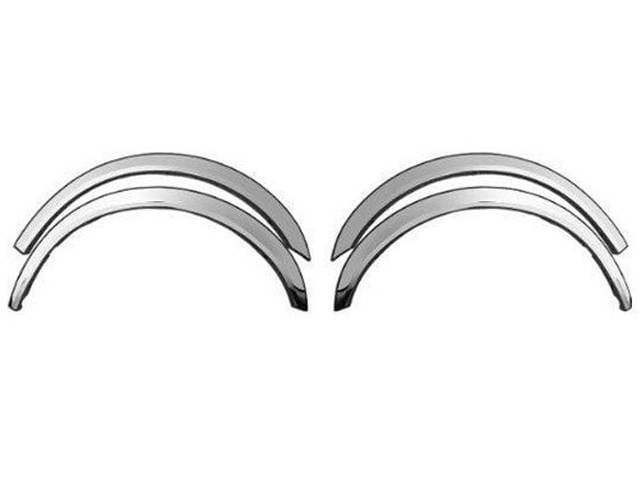 Fits Nissan MAXIMA 4dr QAA Molded Stainless Wheel Well Fender Trim WZ29540