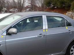 TOYOTA COROLLA 4dr QAA Stainless 8pcs Pillar Trim PP29114
