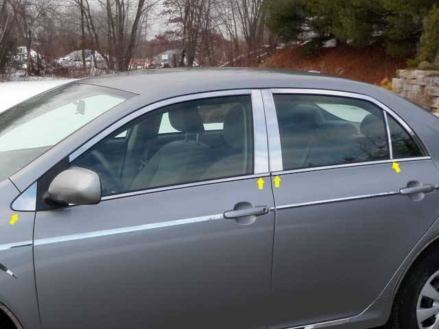 TOYOTA COROLLA 4dr QAA Stainless 8pcs Pillar Trim PP29114