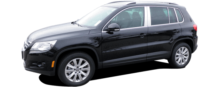VOLKSWAGEN TIGUAN 4dr QAA Stainless 4pcs Pillar Trim PP29650 thumbnail 2