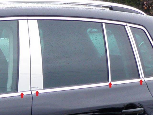 VOLKSWAGEN TIGUAN 4dr QAA Stainless 8pcs Pillar Trim PP29652