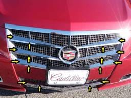 CADILLAC CTS COUPE 2dr QAA Stainless 16pcs Grille Accent SG48251