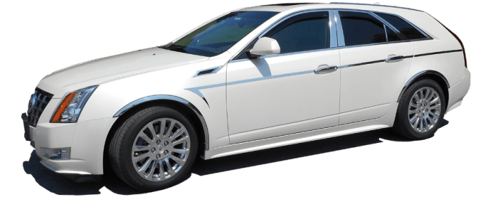 CTS SPORT WAGON 4dr QAA Stainless 2pcs License Plate Bar Accent LB50251 thumbnail 2