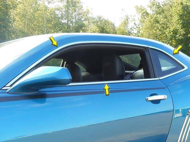 CHEVROLET CAMARO 2dr QAA Stainless 6pcs Window Accent Package WP50102
