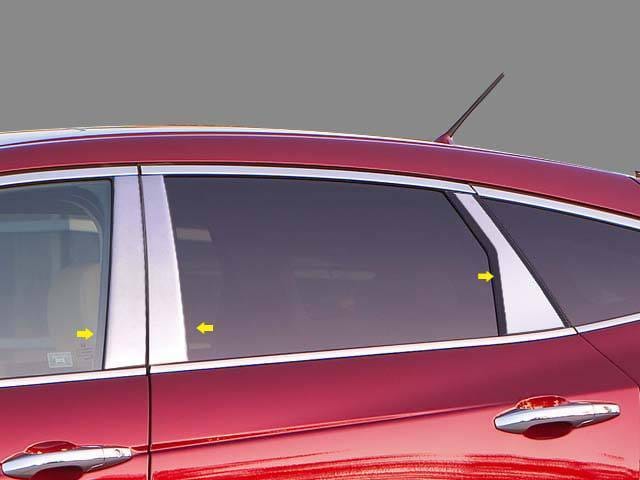 HONDA CROSSTOUR 4dr QAA Stainless 6pcs Pillar Trim PP10284